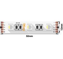 Лента со скотчем 3М светодиодная стандарт 5050, 60 LED/м, 19,2 Вт/м, 12В, IP20, Цвет: RGB + холодный белый 00-00009713_SW