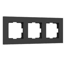 Рамка на 3 поста Slab (черный матовый) Werkel a062801_WR