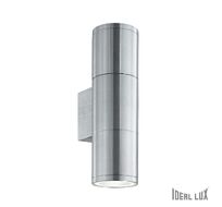 Уличный настенный светильник Ideallux GUN AP2 SMALL ALLUMINIO_IL